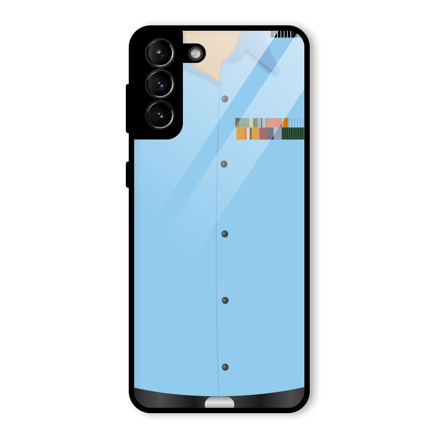 Air Force Uniform Glass Back Case for Galaxy S21 Plus