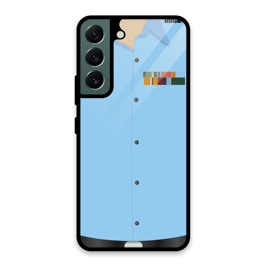 Air Force Uniform Glass Back Case for Galaxy S22 5G