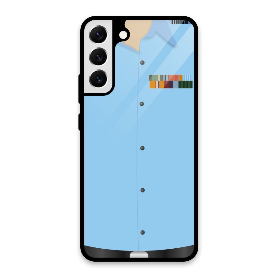 Air Force Uniform Glass Back Case for Galaxy S22 Plus 5G