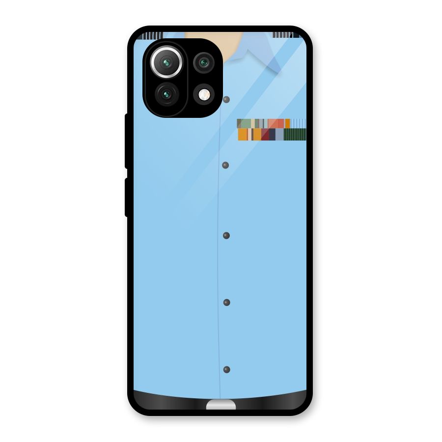 Air Force Uniform Glass Back Case for Mi 11 Lite NE 5G