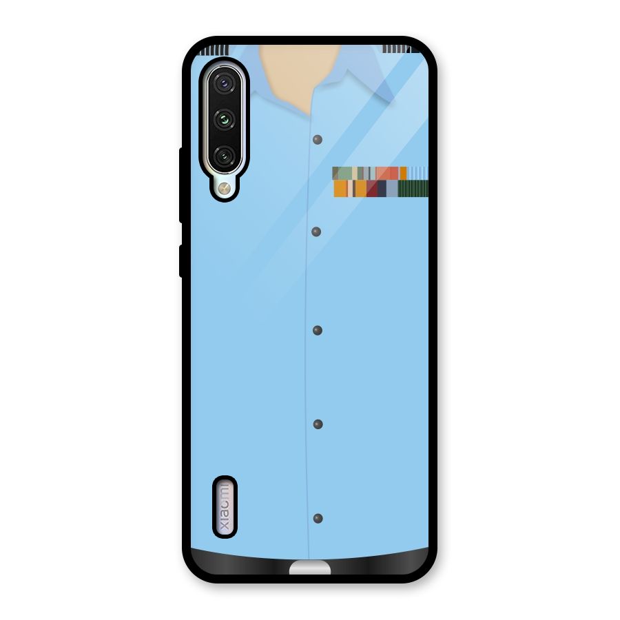 Air Force Uniform Glass Back Case for Mi A3