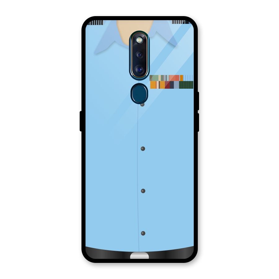 Air Force Uniform Glass Back Case for Oppo F11 Pro