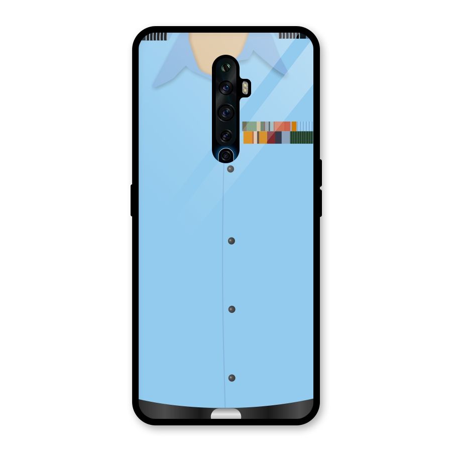 Air Force Uniform Glass Back Case for Oppo Reno2 F