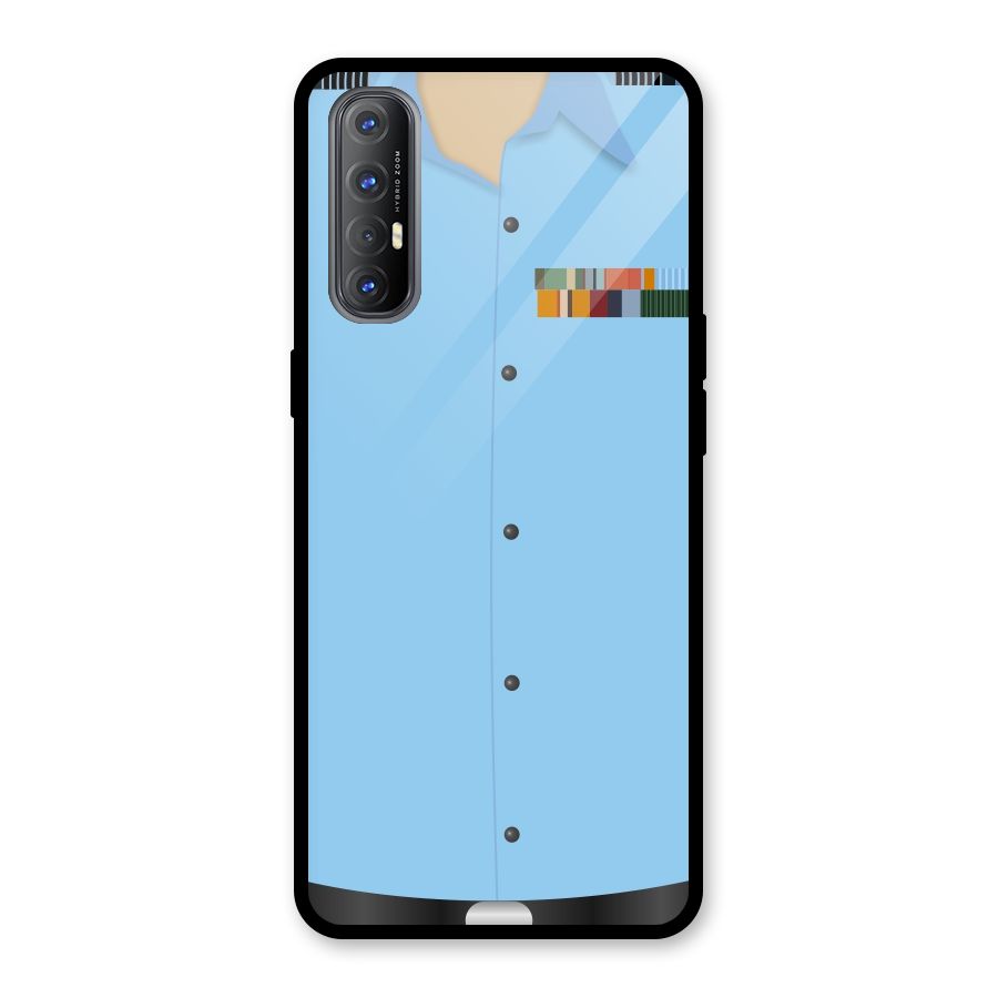 Air Force Uniform Glass Back Case for Oppo Reno3 Pro