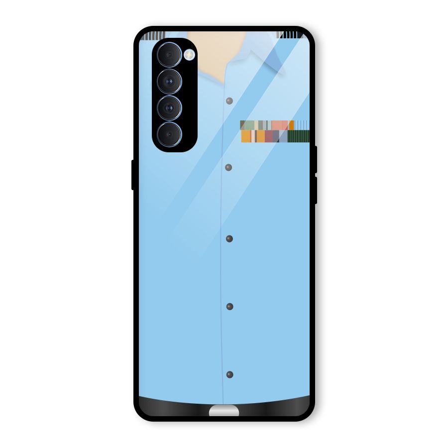 Air Force Uniform Glass Back Case for Oppo Reno4 Pro