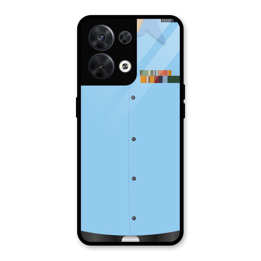 Air Force Uniform Glass Back Case for Oppo Reno8 5G