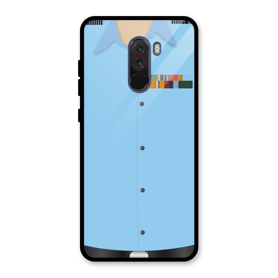 Air Force Uniform Glass Back Case for Poco F1