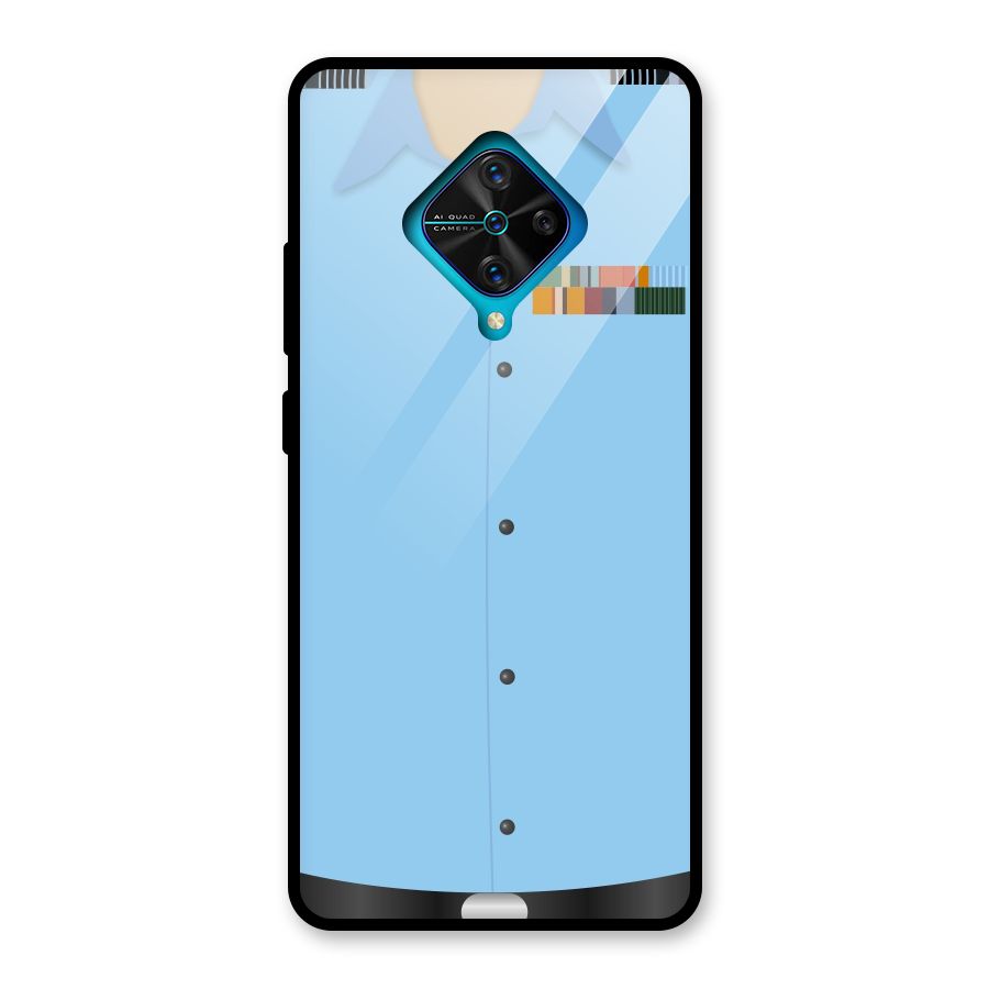 Air Force Uniform Glass Back Case for Vivo S1 Pro