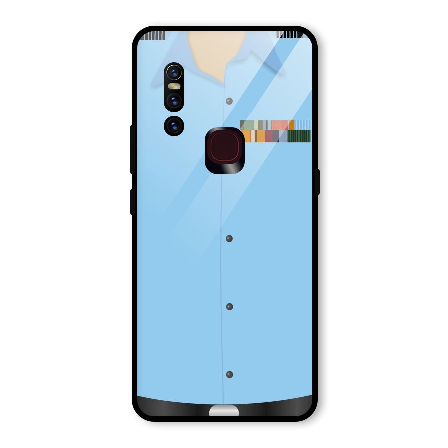 Air Force Uniform Glass Back Case for Vivo V15