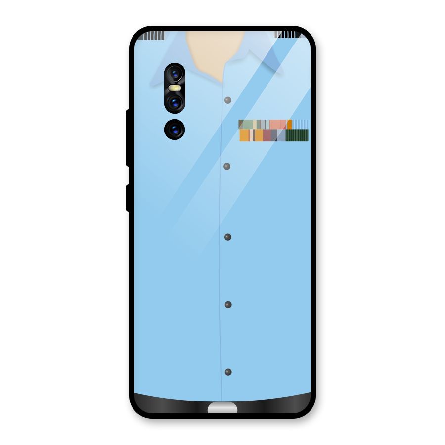 Air Force Uniform Glass Back Case for Vivo V15 Pro