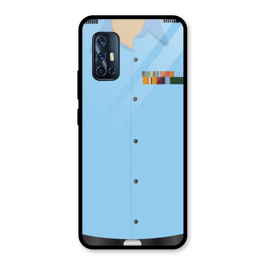 Air Force Uniform Glass Back Case for Vivo V17