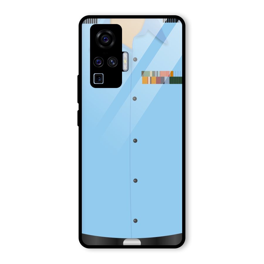 Air Force Uniform Glass Back Case for Vivo X50 Pro