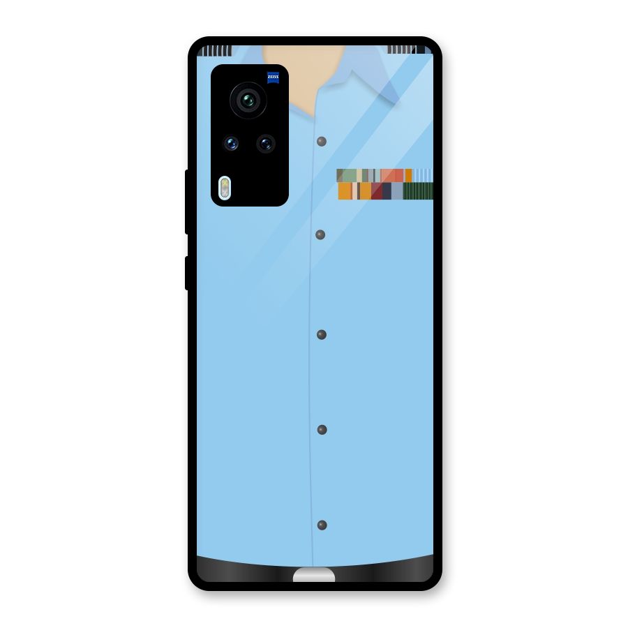 Air Force Uniform Glass Back Case for Vivo X60 Pro
