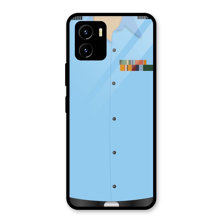 Air Force Uniform Glass Back Case for Vivo Y15s