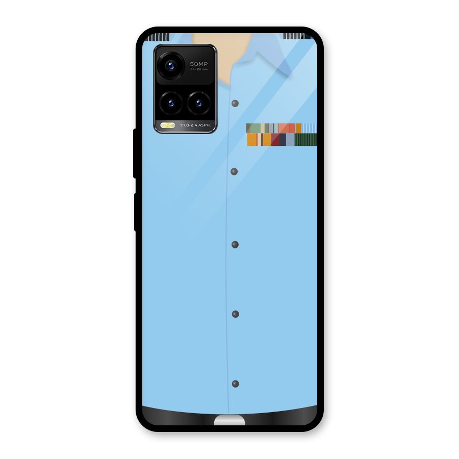 Air Force Uniform Glass Back Case for Vivo Y21T