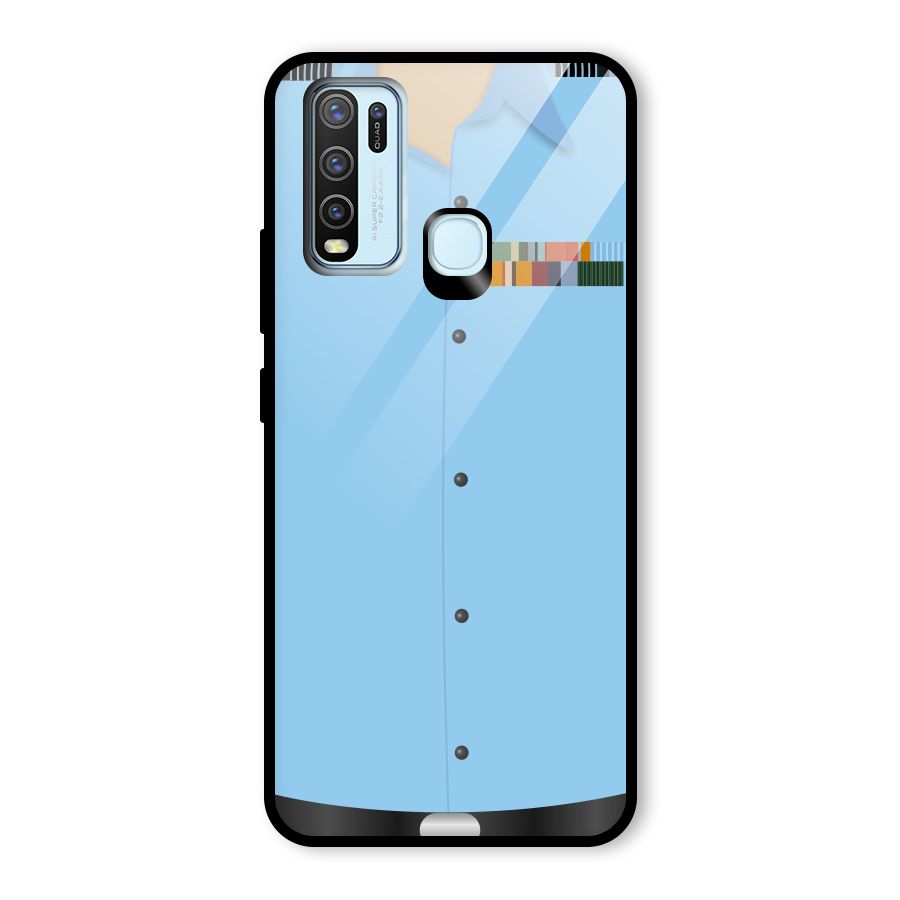 Air Force Uniform Glass Back Case for Vivo Y30