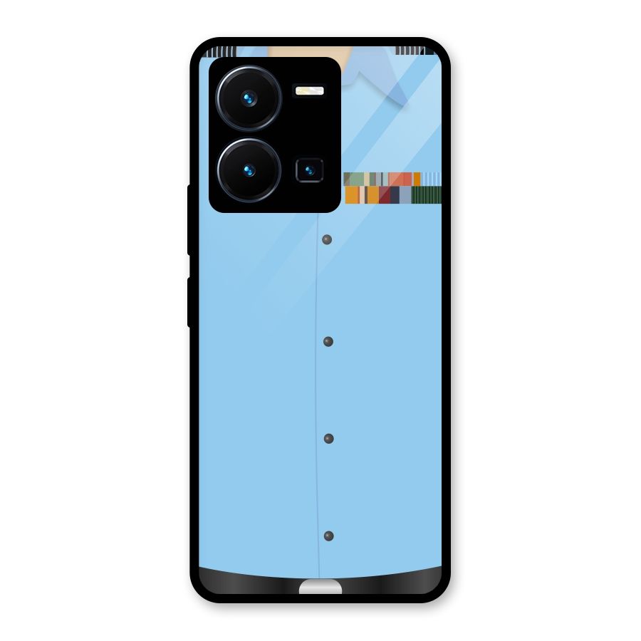 Air Force Uniform Glass Back Case for Vivo Y35
