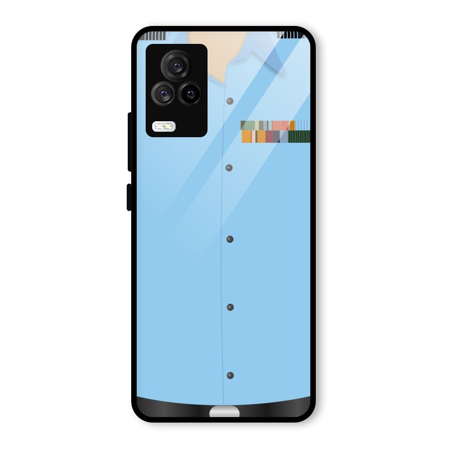 Air Force Uniform Glass Back Case for Vivo iQOO 7 Legend 5G