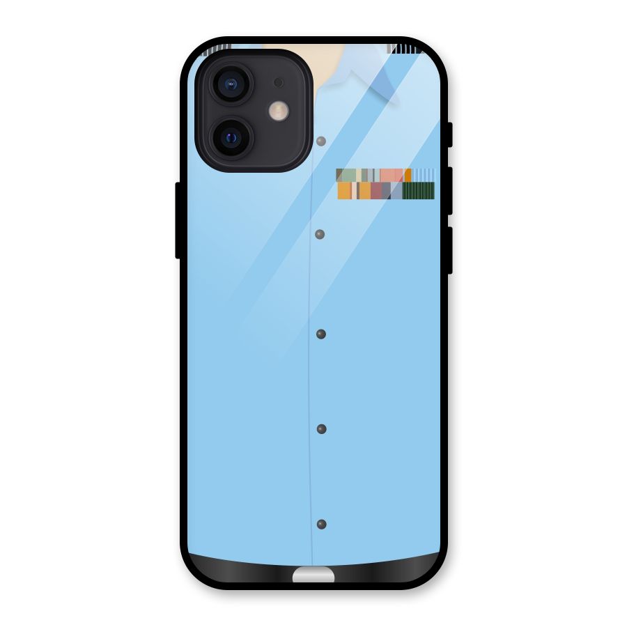 Air Force Uniform Glass Back Case for iPhone 12