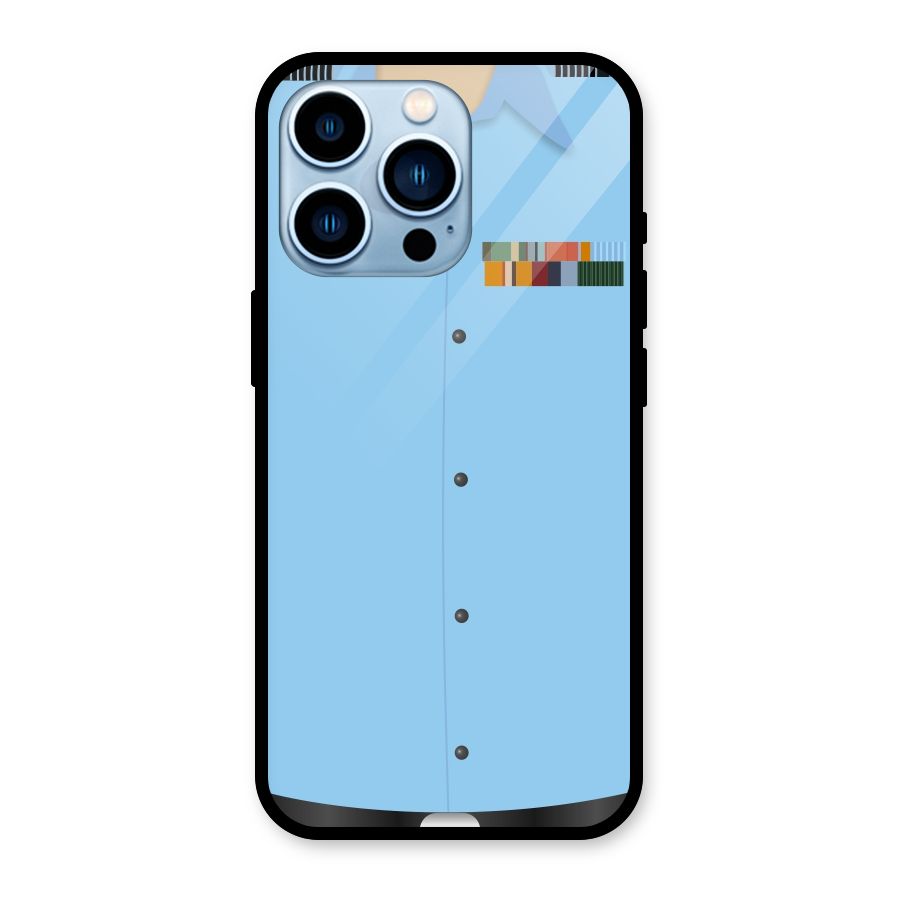 Air Force Uniform Glass Back Case for iPhone 13 Pro