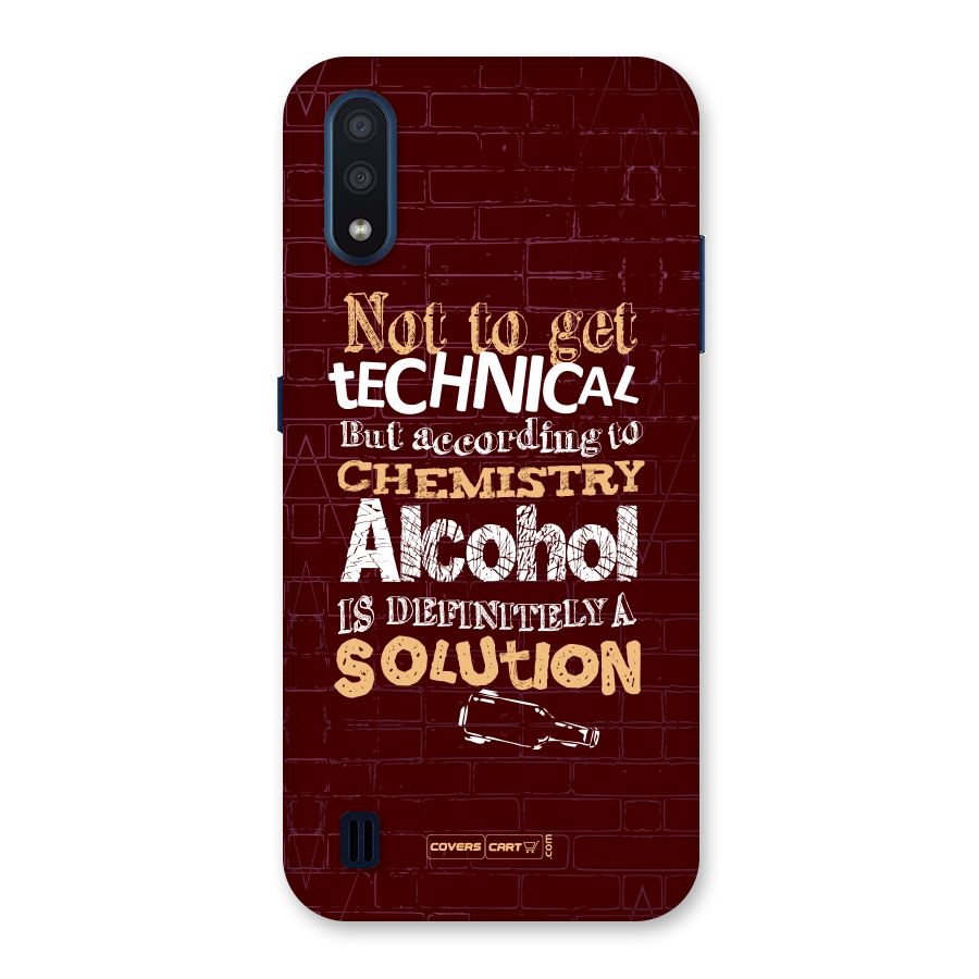 Alcohol is Definitely a Solution Back Case for Galaxy M01