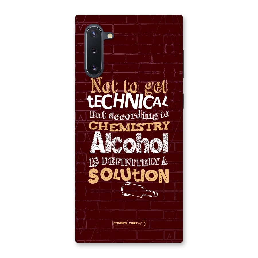 Alcohol is Definitely a Solution Back Case for Galaxy Note 10