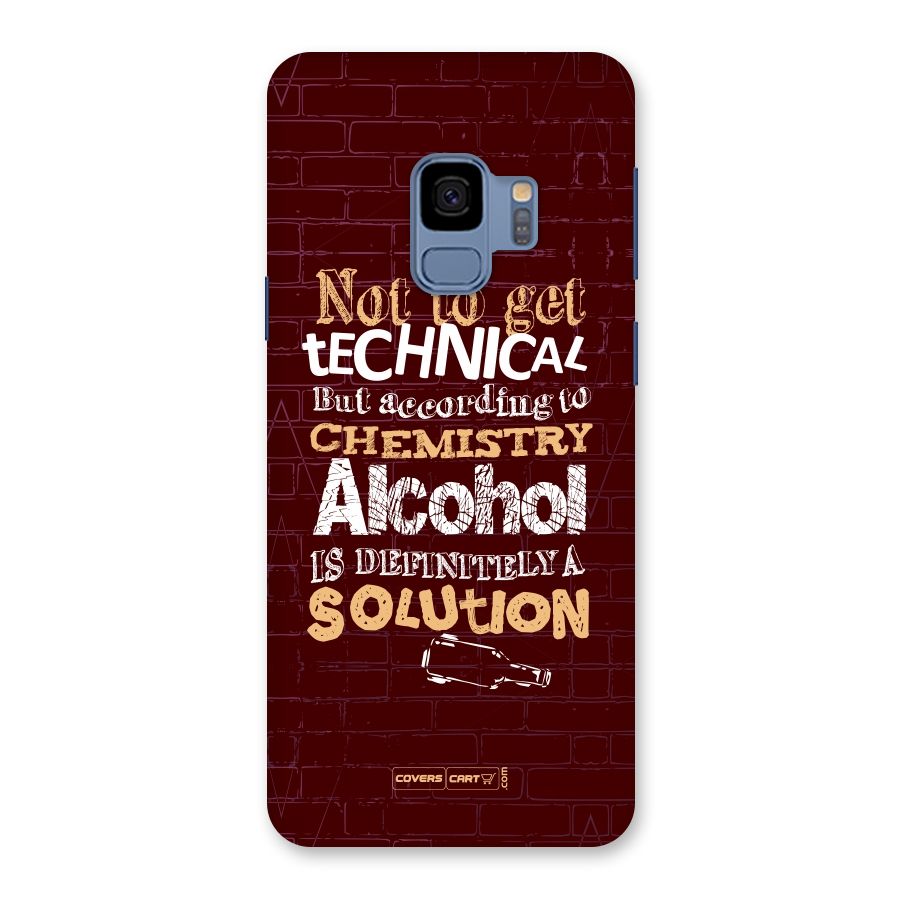 Alcohol is Definitely a Solution Back Case for Galaxy S9