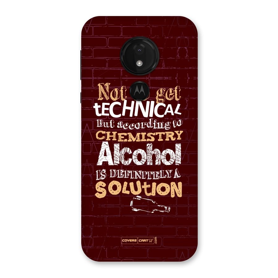 Alcohol is Definitely a Solution Back Case for Moto G7 Power