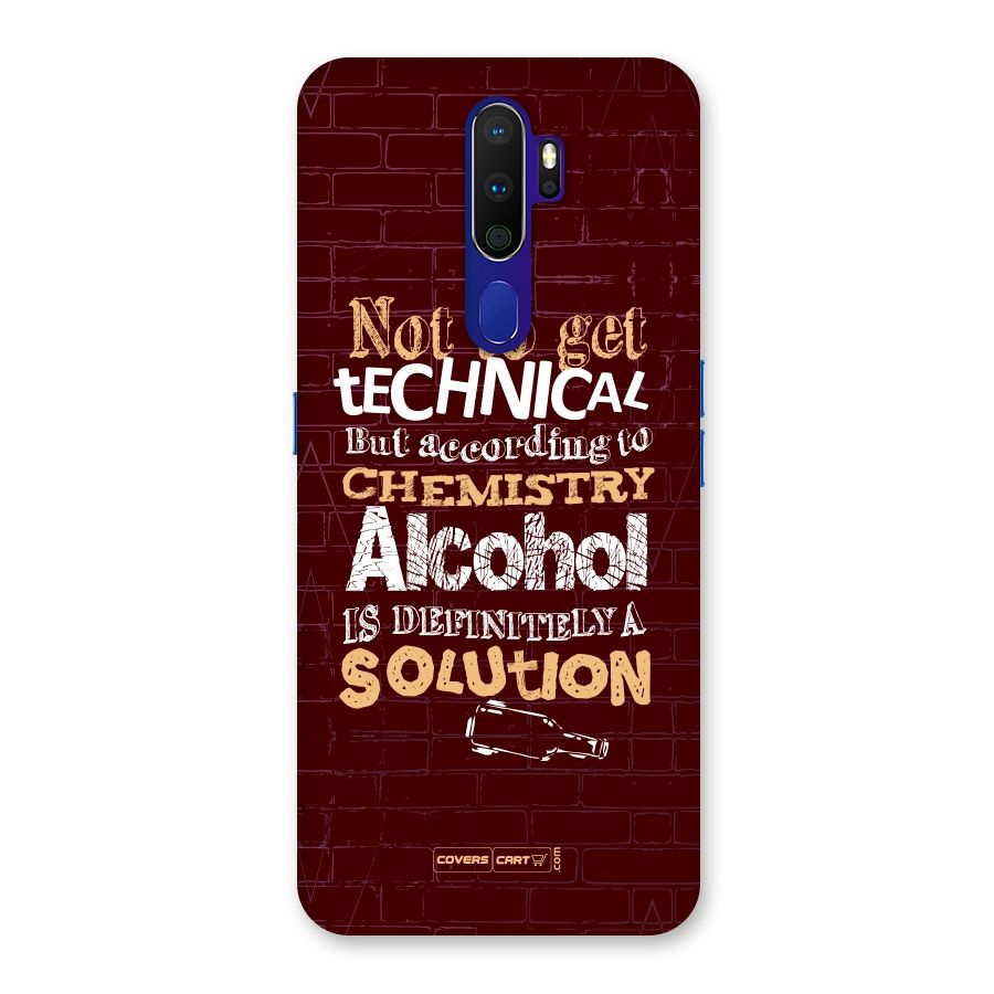 Alcohol is Definitely a Solution Back Case for Oppo A9 (2020)