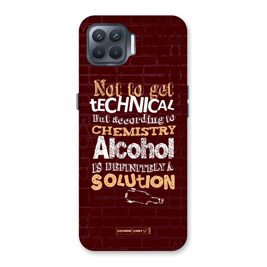 Alcohol is Definitely a Solution Back Case for Oppo F17 Pro