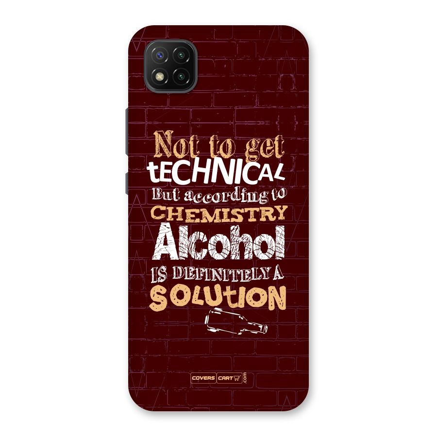 Alcohol is Definitely a Solution Back Case for Poco C3