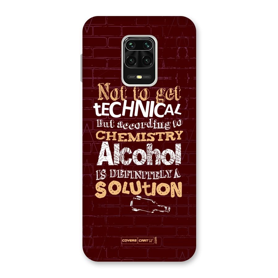 Alcohol is Definitely a Solution Back Case for Poco M2 Pro