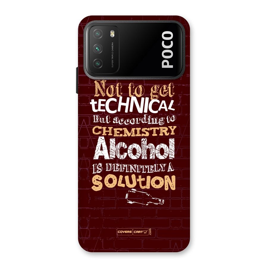 Alcohol is Definitely a Solution Back Case for Poco M3