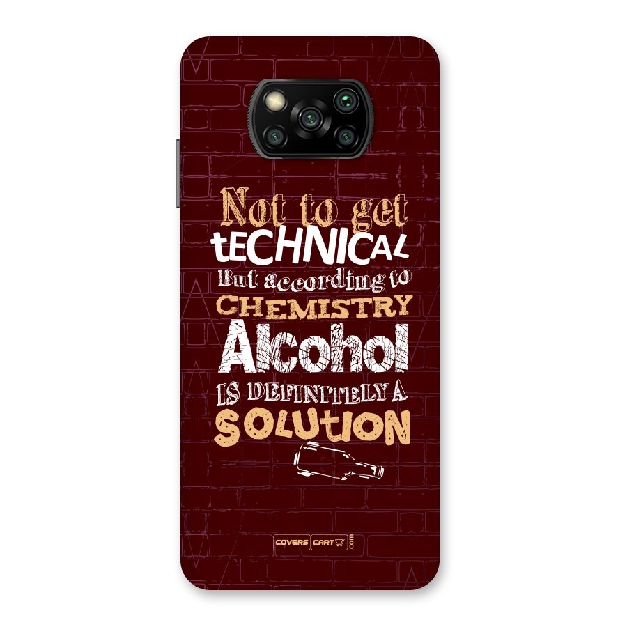 Alcohol is Definitely a Solution Back Case for Poco X3