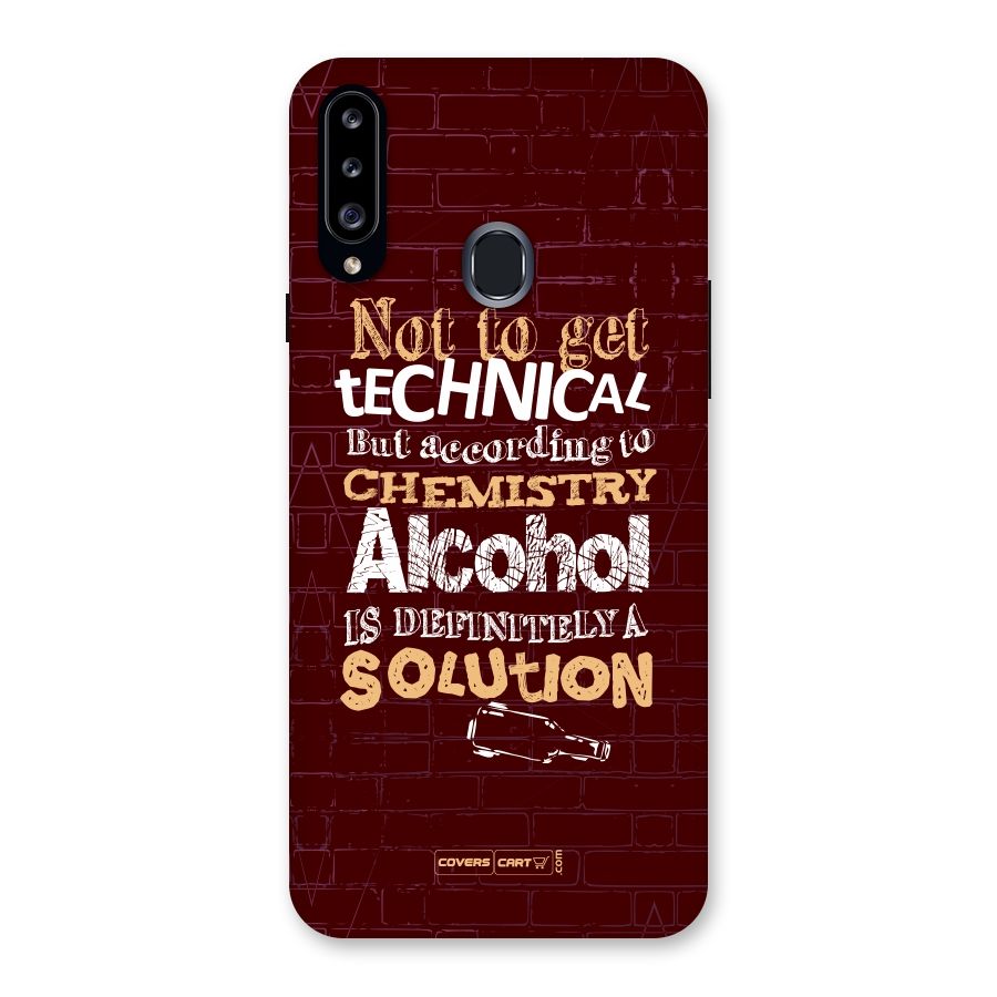 Alcohol is Definitely a Solution Back Case for Samsung Galaxy A20s