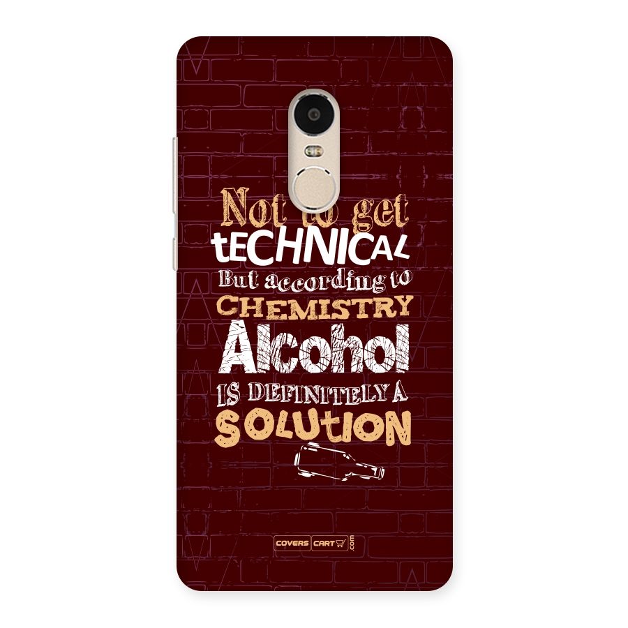 Alcohol is Definitely a Solution Back Case for Xiaomi Redmi Note 4
