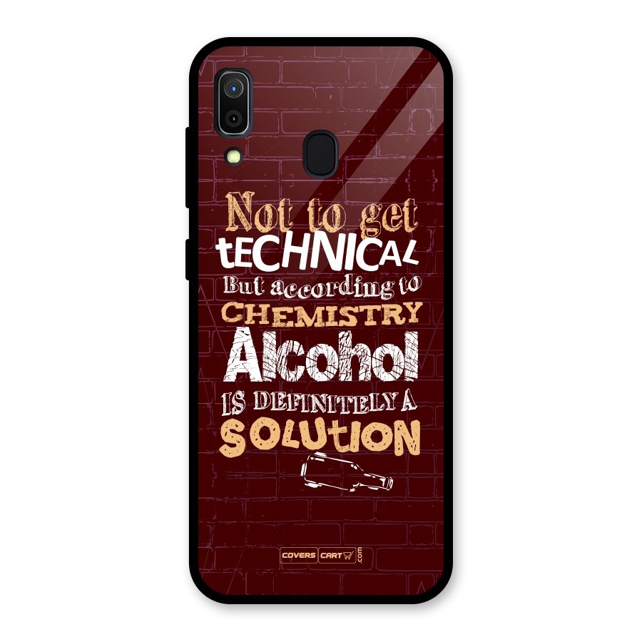 Alcohol is Definitely a Solution Glass Back Case for Galaxy A30