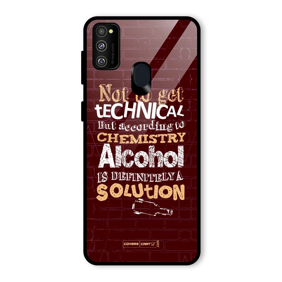 Alcohol is Definitely a Solution Glass Back Case for Galaxy M30s