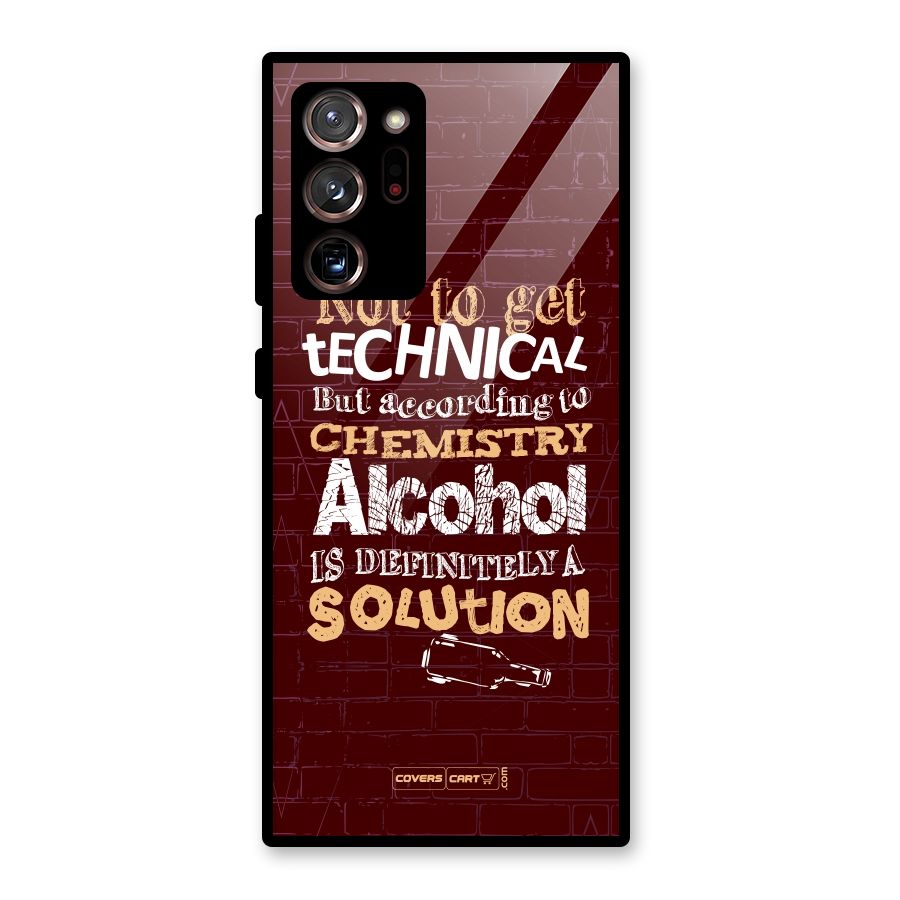 Alcohol is Definitely a Solution Glass Back Case for Galaxy Note 20 Ultra