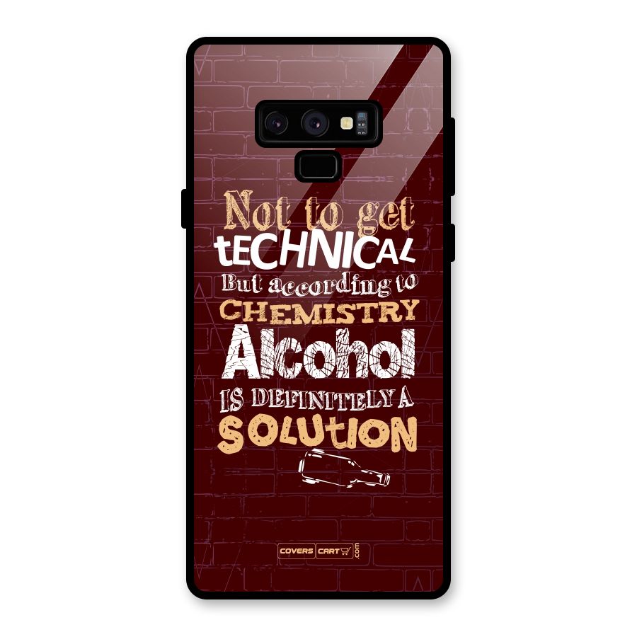Alcohol is Definitely a Solution Glass Back Case for Galaxy Note 9