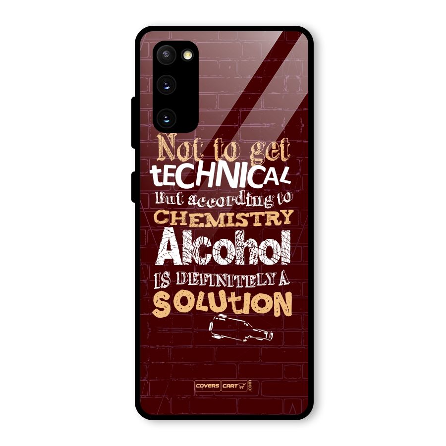 Alcohol is Definitely a Solution Glass Back Case for Galaxy S20 FE