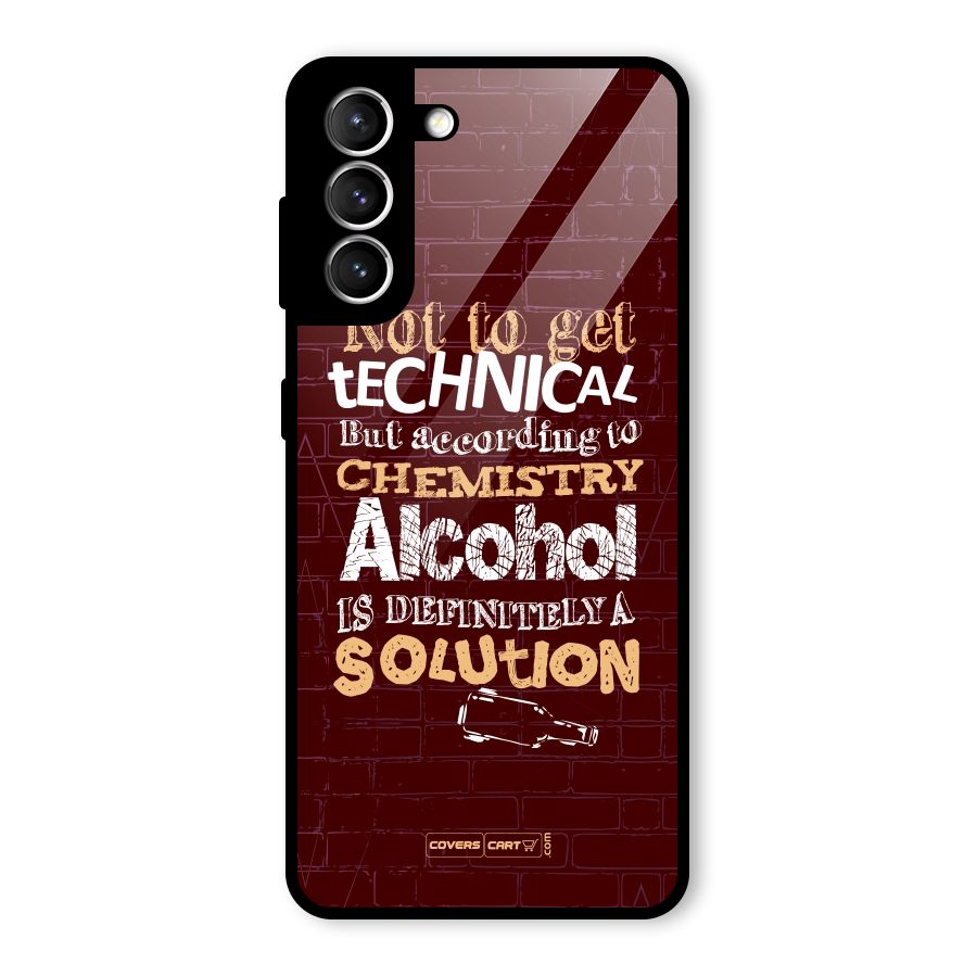 Alcohol is Definitely a Solution Glass Back Case for Galaxy S21 5G