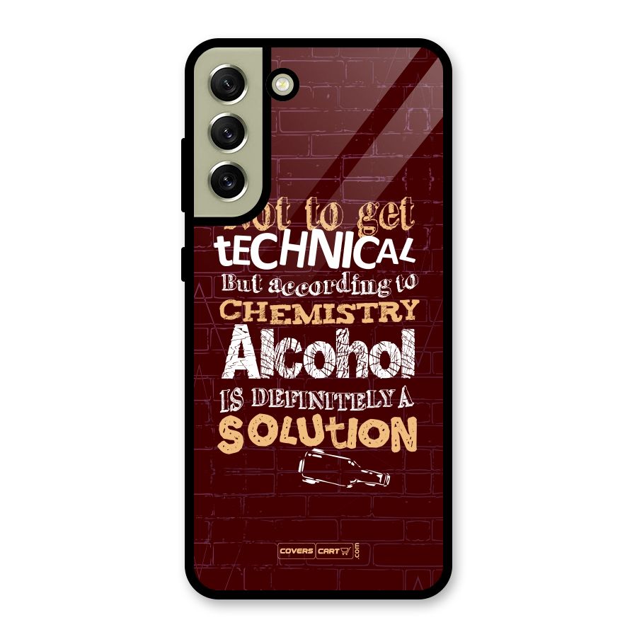 Alcohol is Definitely a Solution Glass Back Case for Galaxy S21 FE 5G