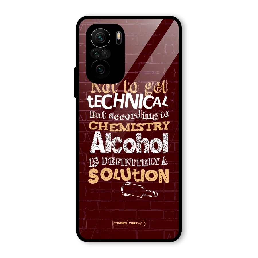 Alcohol is Definitely a Solution Glass Back Case for Mi 11x