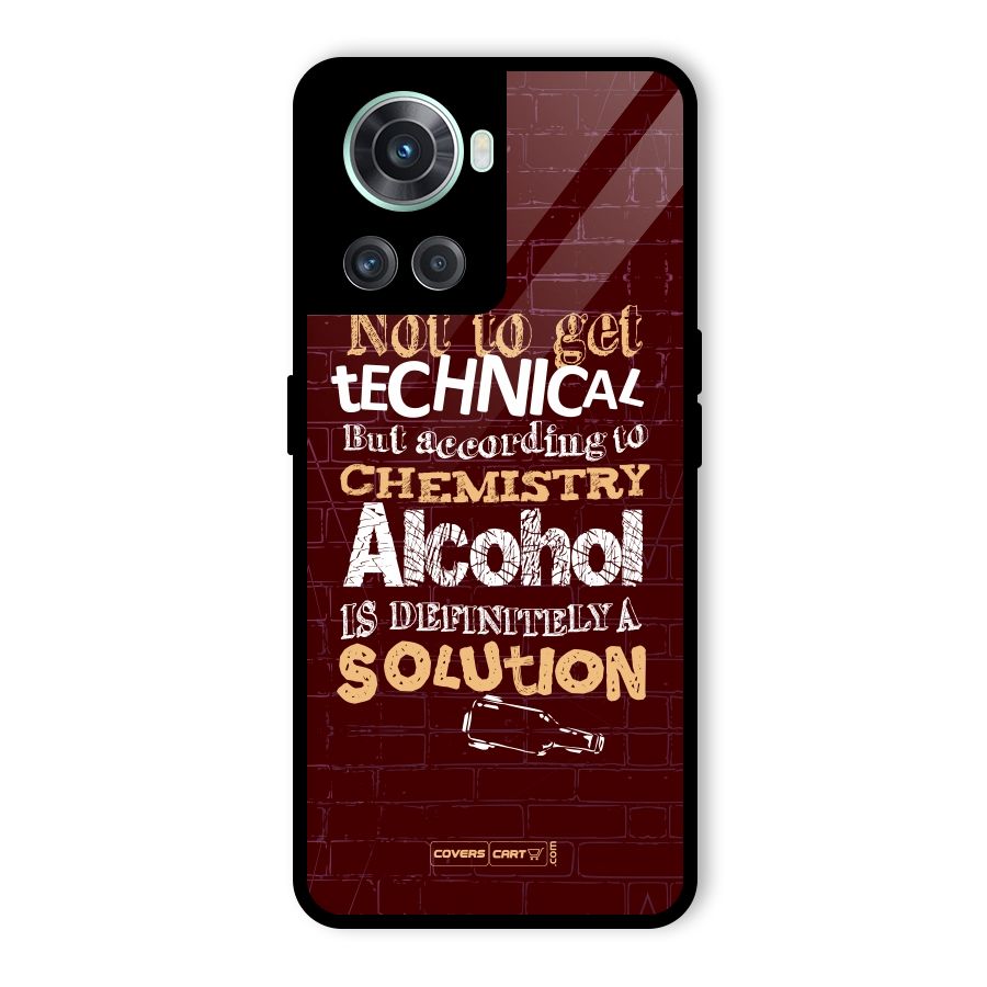 Alcohol is Definitely a Solution Glass Back Case for OnePlus 10R