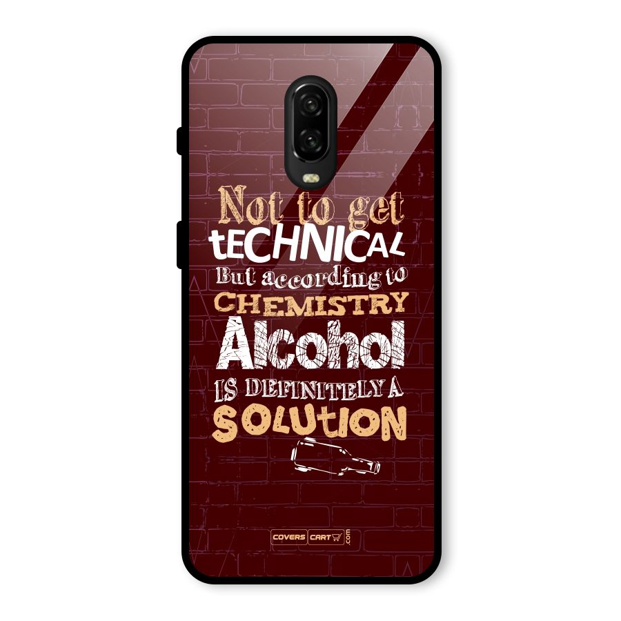 Alcohol is Definitely a Solution Glass Back Case for OnePlus 6T