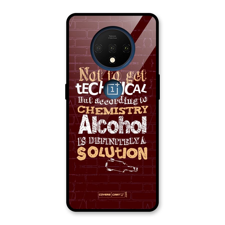 Alcohol is Definitely a Solution Glass Back Case for OnePlus 7T
