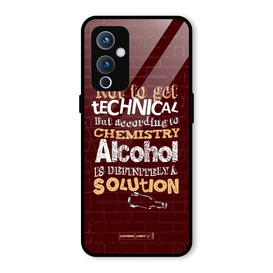 Alcohol is Definitely a Solution Glass Back Case for OnePlus 9