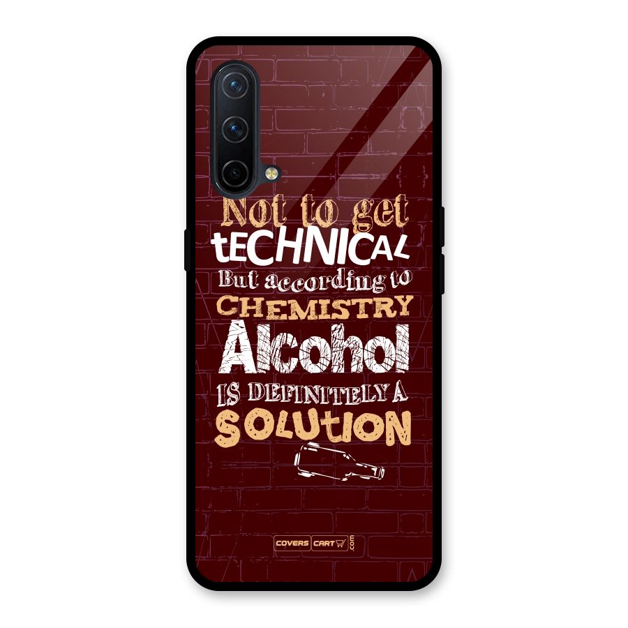 Alcohol is Definitely a Solution Glass Back Case for OnePlus Nord CE 5G