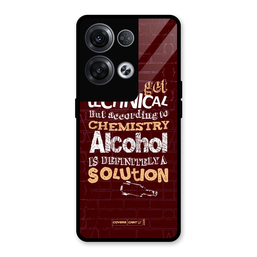 Alcohol is Definitely a Solution Glass Back Case for Oppo Reno8 Pro 5G